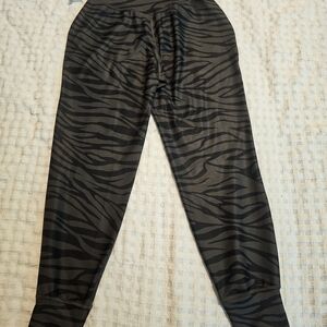 Old Navy Black and Gray Zebra Print Joggers